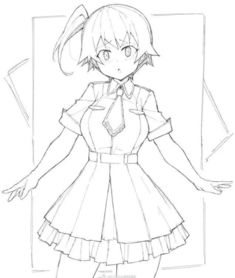 干货100张女生绘画线稿素材,二次元动漫古风美女