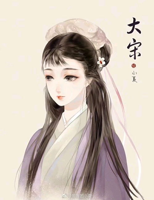 唯美古风插画头像女生发型
