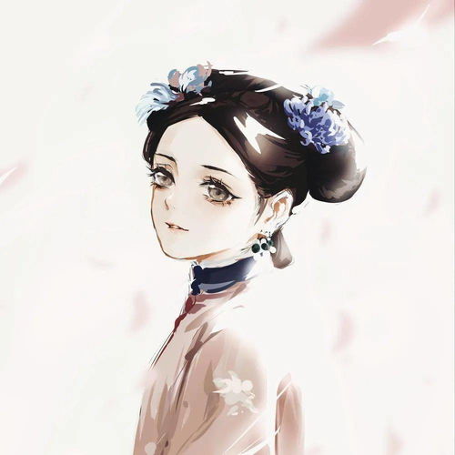 意境古风漫画女生头像相恨不如潮有信相思始觉海非深