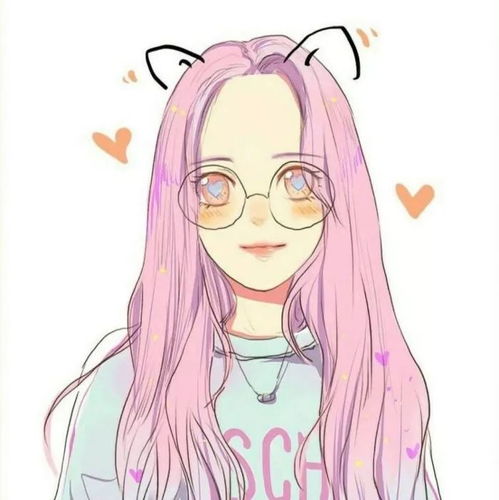 女生头像粉色可爱卡通