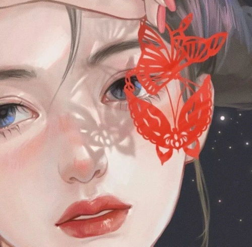 落日弥漫的橘,天边透亮的星唯美插画风动漫女头小众头像