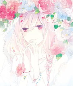 一组小清新的女生插画头像
