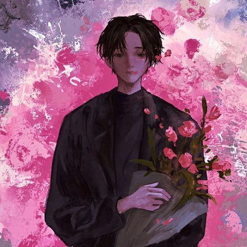 ins意境插画男头