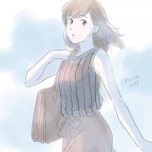 超治愈的手绘女孩插画,色彩柔和细腻