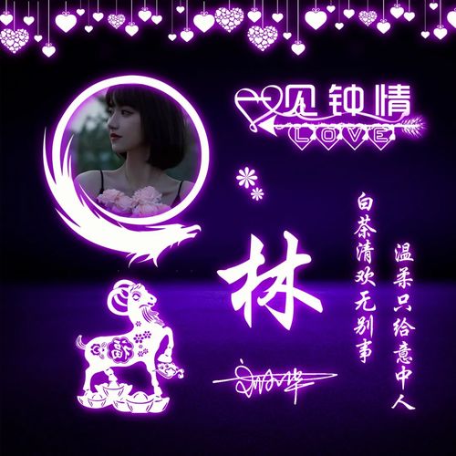 2021最好看的荧光姓氏头像,样式多样的发光字签名头像,精心设计