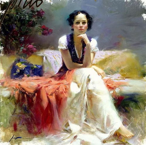 美女油画,惊艳