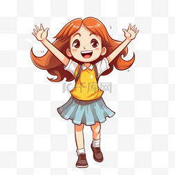 彩绘插画女生头像图片手绘女孩