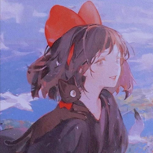 动漫女头蓝色系手绘女生头像壁纸