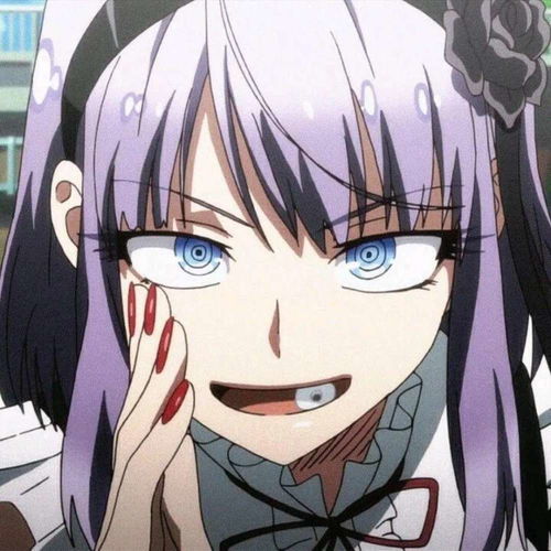 动漫高冷女头紫色头发