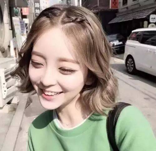 短发编发少女短发编发教程图解少女短发齐刘海编发