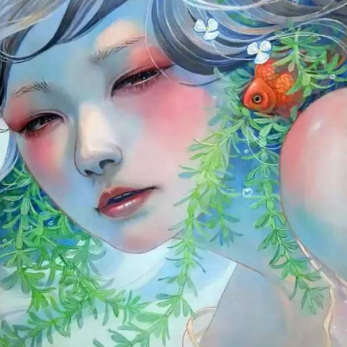 来自岛国的插画师笔下的美女,美丽又暗含邪魅