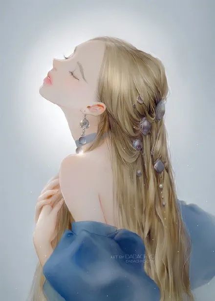 微信头像清新的少女插画高雅迷人的唯美感