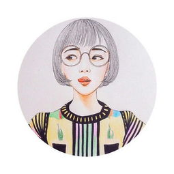 微信手绘头像女短发短发女生