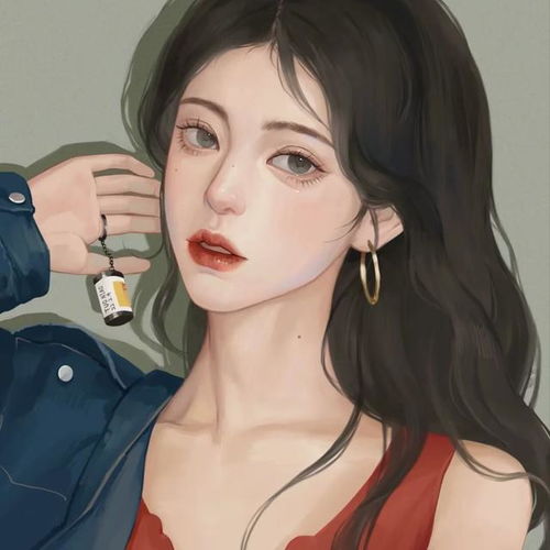 手绘气质高冷御姐风女头