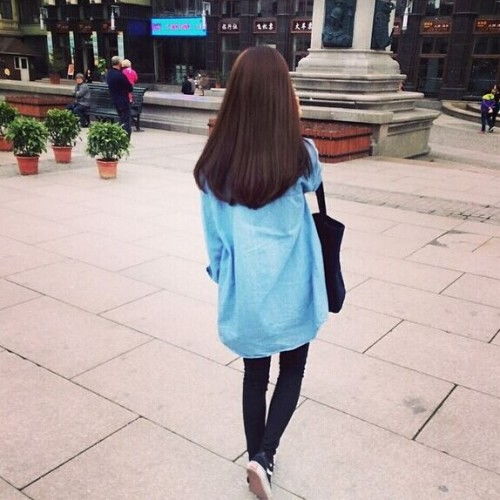 qq头像女生侧面或背面