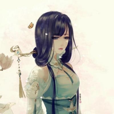 黑白头像女唯美古风