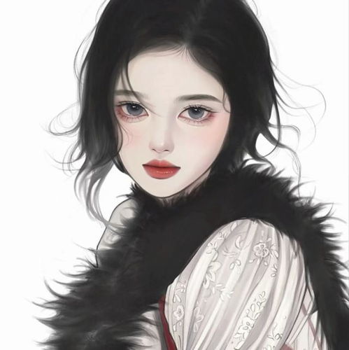 手绘气质高冷御姐风女头