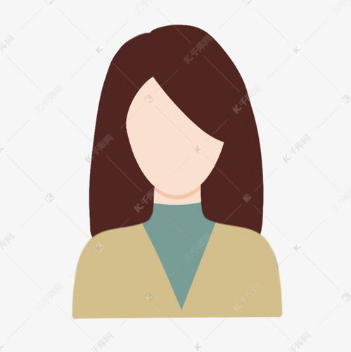 绿色衬衣长发卡通人物头像素材图片免费下载千库网