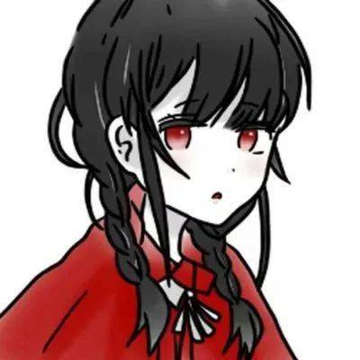 红色系动漫女生头像