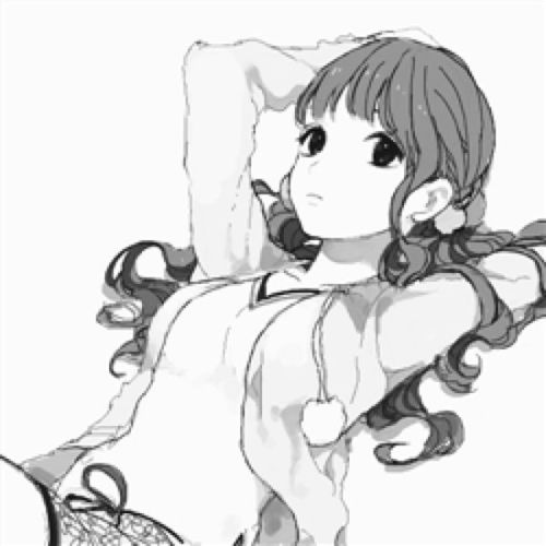 黑白动漫女生头像有吗列如