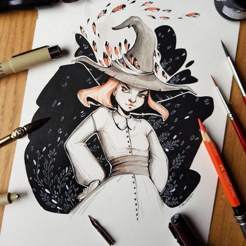 暗黑风女生插画有喜欢这个味道的吗