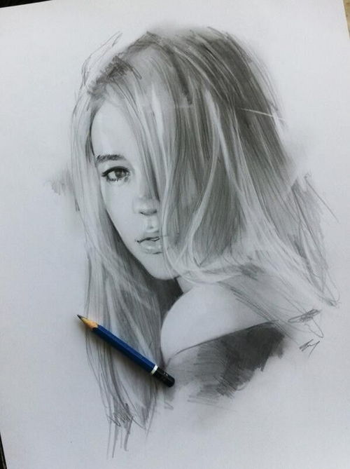 速写,把少女们画的美翻天
