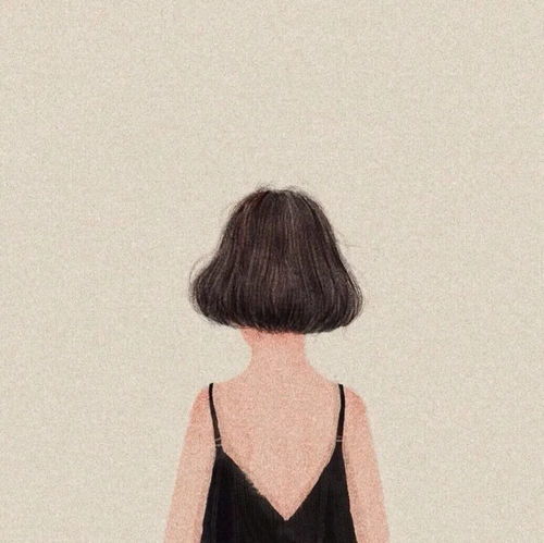 手绘背影女生头像提升自己比迎合他人重要