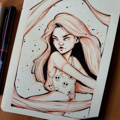 暗黑风女生插画有喜欢这个味道的吗