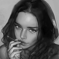 干净透明的绝美美女手绘头像微信头像图片大全