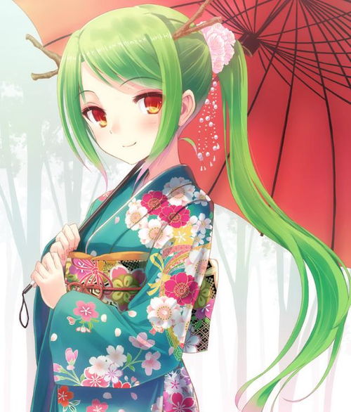 花季少女二次元和风美图,打扮华丽和蔼可亲的和风美女,特别讨人喜
