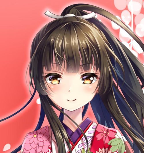 二次元和风女头像动感美丽的少女,对未来充满了希望