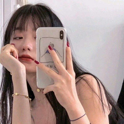 超好看的手机挡脸女头