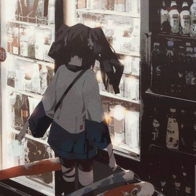 动漫女生头像孤独坠落丧系图片