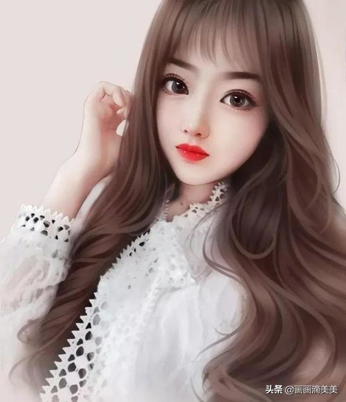 换个头像吧,美到冒泡的真人手绘头像,大眼睛真漂亮