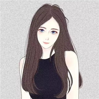 手绘头像女生唯美简约可爱又漂亮的长发短发女生