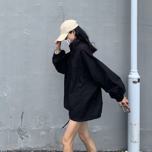 春秋外套女韩版宽松学生百搭ins原宿学院风港味中长款工装上衣潮