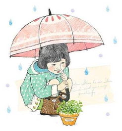 彩绘插画个性图片大全集单身的女孩不要着急