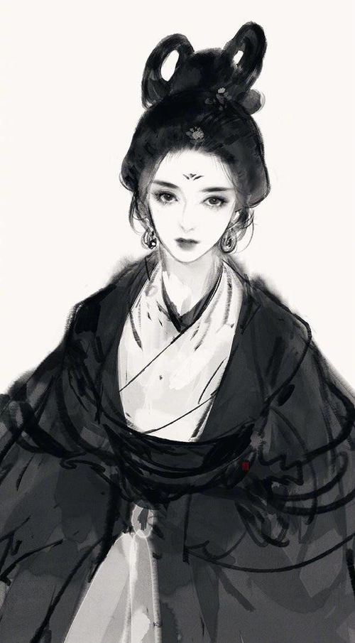 绝古风美女人像线稿,收获新老婆