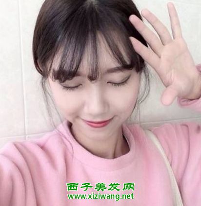 女生空气刘海扎法图片大全修颜显嫩首选