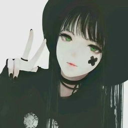 谁有戴着帽子且很酷的动漫女生头像要黑白的,有剪刀手哒