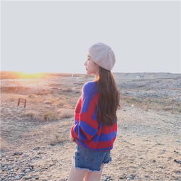 女生戴帽子唯美背影头像精选2018我暗恋的人请暗恋我