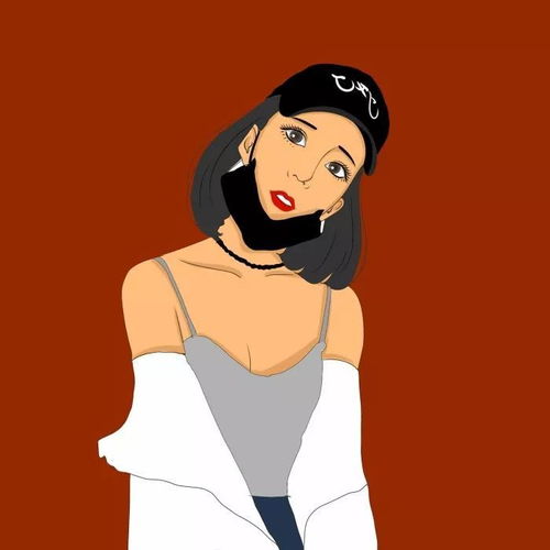 手绘女头像