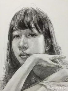 小央美一组灵动,有神的美女素描欣赏