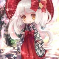 谁有一些樱花为背景的动漫少女的图片