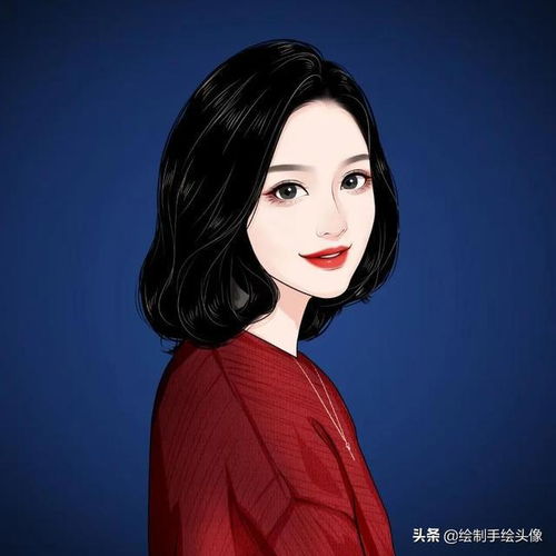 30岁短发女士漫画头像,一定要剪一次短发,网友说真好看