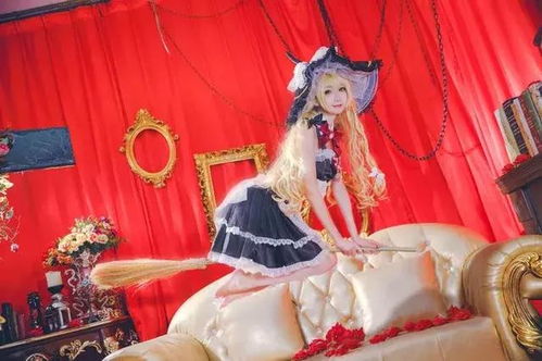 动漫cosplay萌萌魔法美少女魔理沙繁花花花花