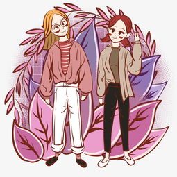 小清新女孩文艺风手绘小插画图片素材其他格式下载动漫人物大全
