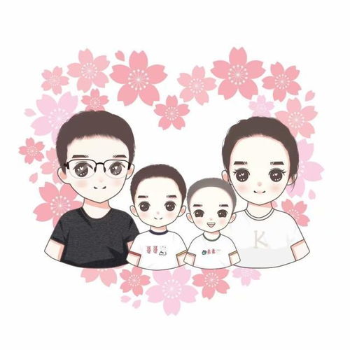 一家四口用什么头像换上手绘头像,简单好看