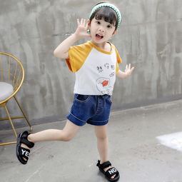 男童女童短袖t恤夏2019新款儿童洋气半袖上衣宝宝纯棉t恤韩版