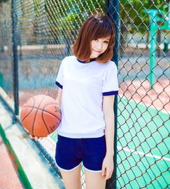 90后清纯美女校花跃动篮球场属于青春美好瞬间